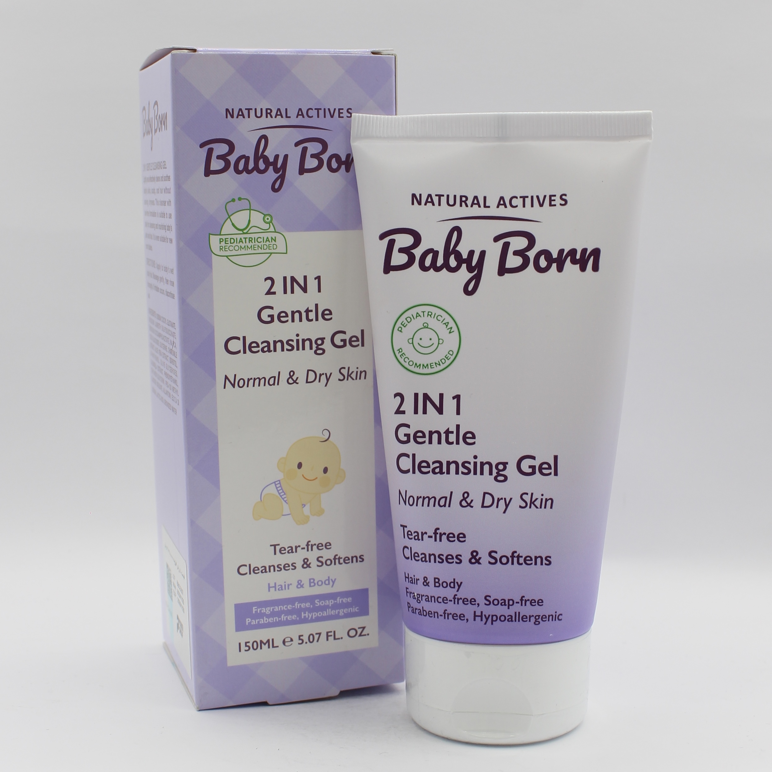 ژل شستشوی سر و بدن کودک 2 در 1 بیبی بورن 150 میلی لیتر